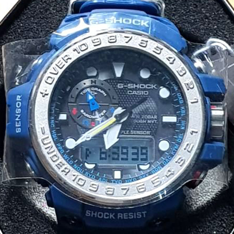 CW GWN-1000-2AER  Waterproof Solar Powered Mens Blue Analog Watch