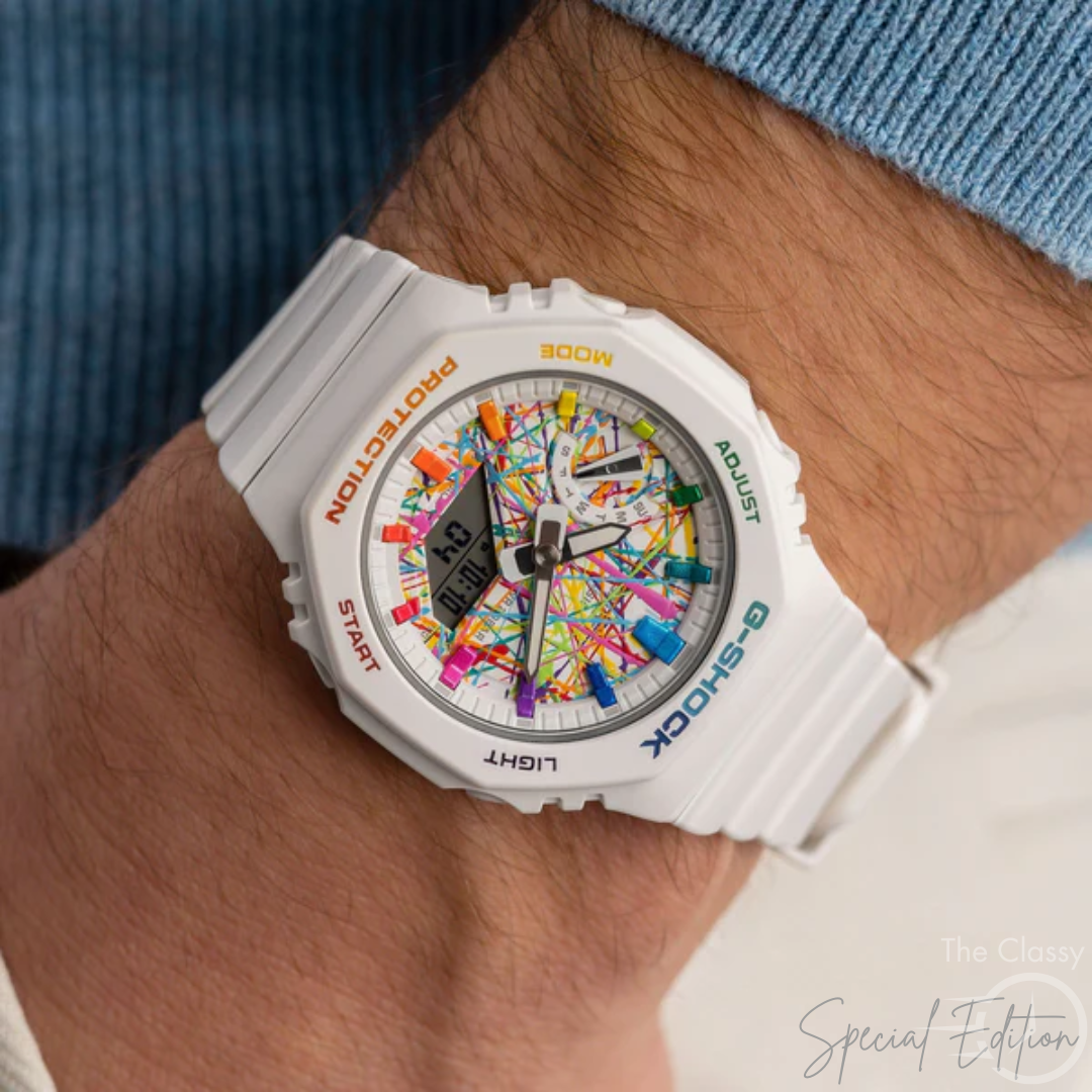 CW GS-1102110-014/A Stylish White Rainbow Watch'